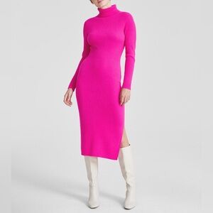 Charter Club Cashmere Vibrant Pink Long Sleeve Dress